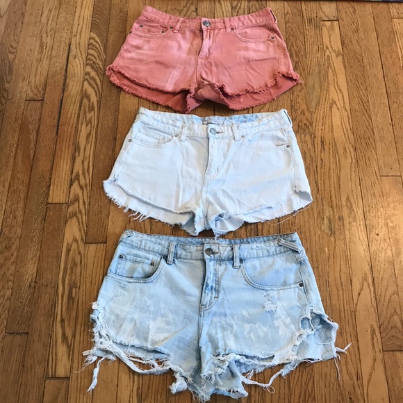 Free People Pants - Lot of 3pairs Free People Cut off denim Shorts, 28